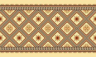 geometrische etnische oosterse ikat patroon traditioneel ontwerp voor achtergrond,tapijt,behang,kleding,inwikkeling,batik,stof,vector illustration.embroidery stijl. vector