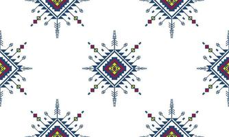 geometrische etnische oosterse ikat patroon traditioneel ontwerp voor achtergrond,tapijt,behang,kleding,inwikkeling,batik,stof,vector illustration.embroidery stijl. vector