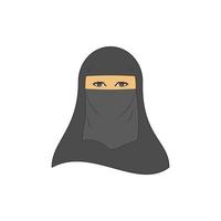 cartoon arabische avatar of karakter van vrouw vectorillustratie vector