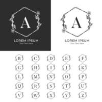 decoratief luxe zwart-wit logo alfabet vector