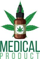 cannabisplant als medisch product vector