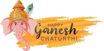 gelukkige ganesh chaturthi-poster vector