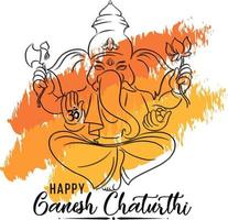 gelukkige ganesh chaturthi-poster vector