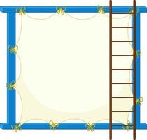 bordsjabloon met blauw frame vector