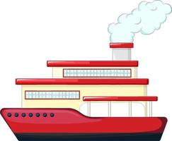 groot schip in rode kleur vector