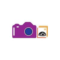 camera met foto pictogram vector achtergrond