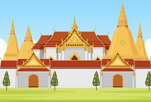 Thailand iconische toeristische attractie achtergrond vector