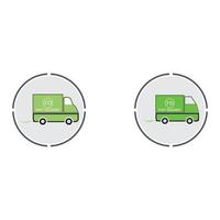 snelle levering vrachtwagen pictogram vectorillustratie vector