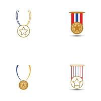 medaille pictogram vector achtergrond sjabloon illustratie