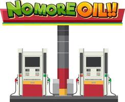 benzinestation zonder oliewoordlogo meer vector