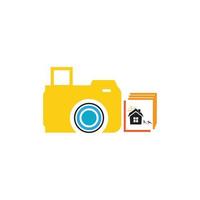 camera met foto pictogram vector achtergrond