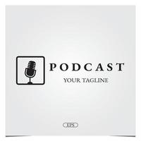 podcast logo ontwerp logo premium elegante sjabloon vector eps 10