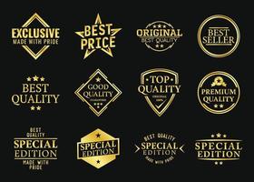 vintage label badges verzameling van zaken en marketing vector