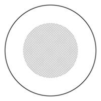 ronde filter materiële pictogram in cirkel ronde overzicht zwarte kleur vector illustratie vlakke stijl afbeelding