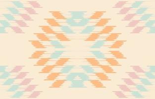 Azteekse motief etnische ikat kunst. het naadloze Azteekse pastelpatroon in tribal, folkborduurwerk, mexicaanse, oezbeekse stijl. Marokkaanse geometrische kunst ornament print getextureerde ontwerp voor tapijt, stof. vector