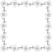 frame met narcissen bloemen vector