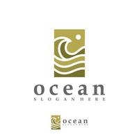 oceaan golf logo vector sjabloon, creatieve water golf logo ontwerpconcepten