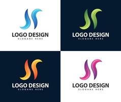 abstract modern negatief ruimte-logo-ontwerp vector