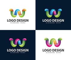 abstract letter w logo-ontwerp vector