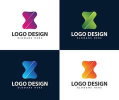 abstract letterteken logo-ontwerp vector