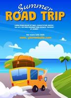 zomer road trip poster sjabloon vector