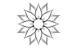 bloem pictogram vector geïsoleerd op een witte achtergrond, hand getrokken bloem pictogram illustratie, bloemen pictogram logo sjabloon, symbool natuurlijke pictogram