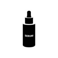 serum fles silhouet. zwart-wit pictogram ontwerpelement op geïsoleerde witte achtergrond vector