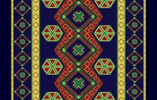 geometrische Oosterse tribal etnische patroon traditionele achtergrondontwerp voor tapijt, behang, kleding, verpakking, batik, stof, vector illustratie borduurstijl.