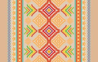 geometrische Oosterse tribal etnische patroon traditionele achtergrondontwerp voor tapijt, behang, kleding, verpakking, batik, stof, vector illustratie borduurstijl.