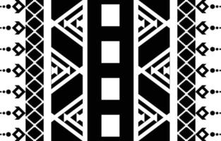 zwart-wit tribal geometrische patroon in etnische stijl naadloze patroon vectorillustratie, voor stof, tapijt, shirt, achtergrond vector