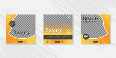 beauty en spa promotie social media post vector