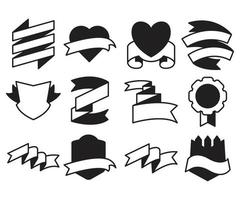 beloning lint banner en badge set vectorillustratie vector