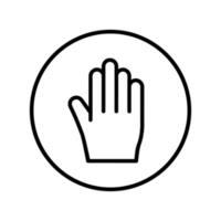 hand stop icon.warming symbool. vector illustratie