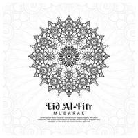 eid al-fitr met mehndi bloem achtergrond. abstracte illustratie vector