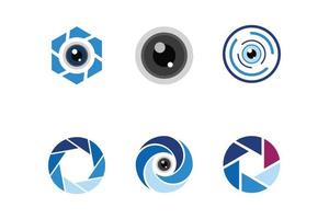 lens logo pictogram vector set