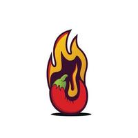 Chili mascotte logo vector