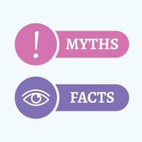 mythen feiten knop. vector icoon