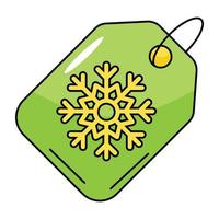 een aanpasbaar plat icoon van wintertag vector