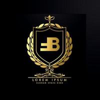 bf luxe logo ontwerp sjabloon inspiratie, luxe letterpictogram logo. sierlijke koninklijke stijl. luxe alfabet logo ontwerp vector