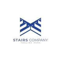 trappen logo ontwerp concept succes stappen logo voor zakelijk bedrijf vector
