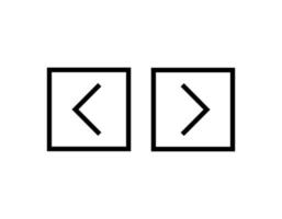 chevron rechts en links vector icon