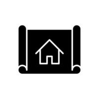 blauwdruk huis vector pictogram