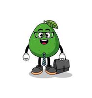 avocado fruit mascotte als zakenman vector