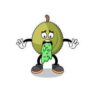 durian fruit mascotte cartoon braken vector