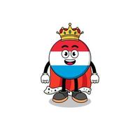 mascotteillustratie van de koning van luxemburg vector