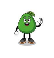 avocado fruit cartoon doet golf handgebaar vector