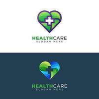 gezondheidszorg of medisch hart logo vector ontwerpsjabloon