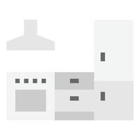 keuken platte pictogram vectorillustratie vector