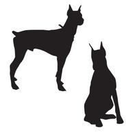 dobermann hond silhouet vector