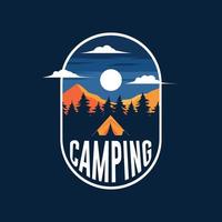 camping t-shirt grafische afbeelding vector